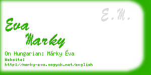 eva marky business card